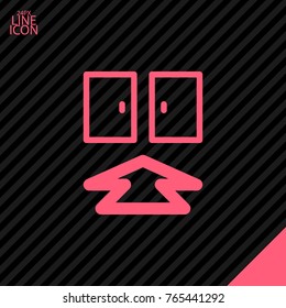 Exit minimal icon. Arrow line vector icon for websites and mobile minimalistic flat design.