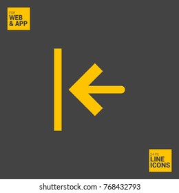 Exit minimal icon. Arrow line vector icon for websites and mobile minimalistic flat design.