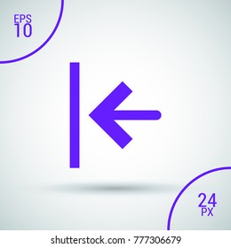 Exit minimal icon. Arrow line vector icon for websites and mobile minimalistic flat design.