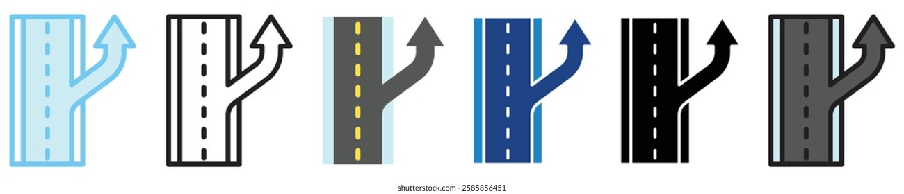 Exit multi style, mini illustration icon. outline, flat, glyph, line color, UI, UX kit, app, web development, digital or print. For education, construction, transportation, traffic management.