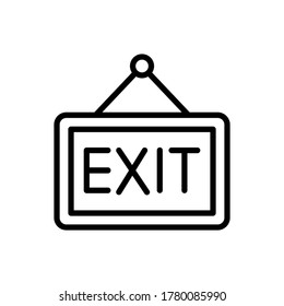 Exit, museum icon. Simple line, outline vector elements of historical things icons for ui and ux, website or mobile application
