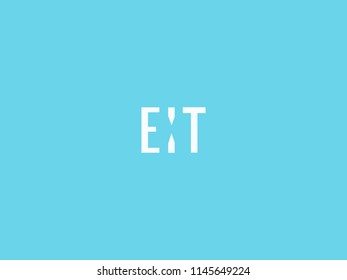 EXIT NEGATIVE SPACE LOGO FOR ILLUSTRATION USE
