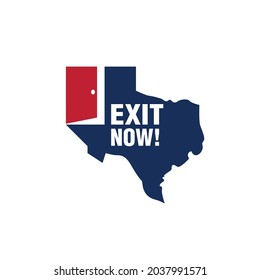 Exit Now Banner  Texas Exit  Lonely Star  Map Texas 