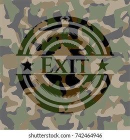 Exit on camouflaged texture