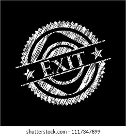 Exit on chalkboard