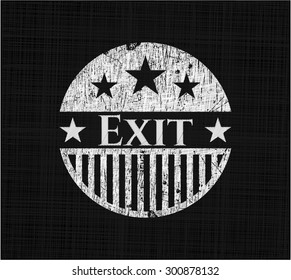 Exit on chalkboard