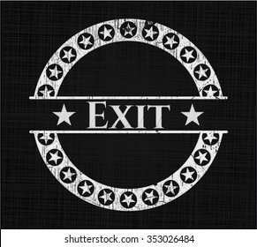 Exit on chalkboard
