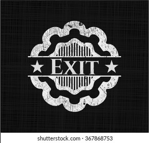 Exit on chalkboard