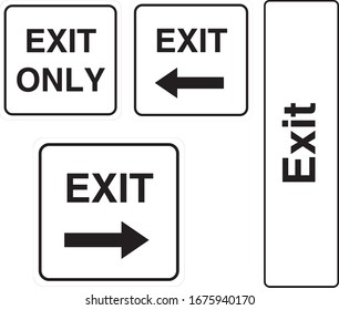 Exit Only Notice Sign Board Stock Vector (royalty Free) 1675940170 