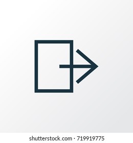Exit Outline Symbol. Premium Quality Isolated Log Out Element In Trendy Style.