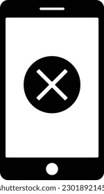 exit phone close cancel delete Glyph