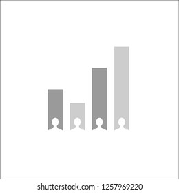 Exit poll concept. Graph icons. Simple elements. 