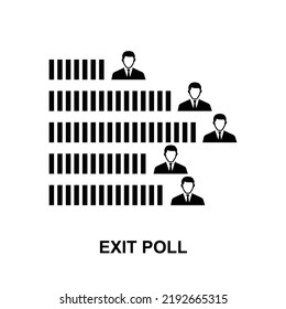 Exit poll icon isolated on white background vector illustration.