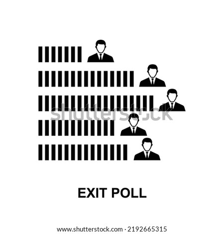 Exit poll icon isolated on white background vector illustration.