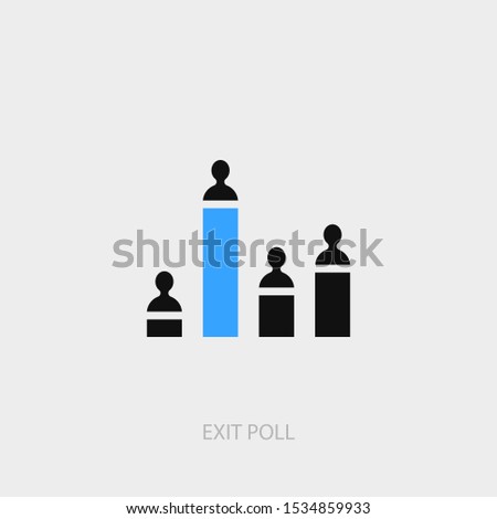 Exit poll icon. New trendy exit poll vector illustration symbol.
