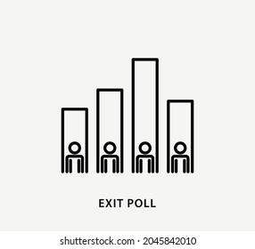 Exit Poll Icon Vector Flat Style Illustration