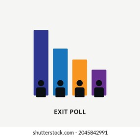 Exit poll icon vector logo template illustration