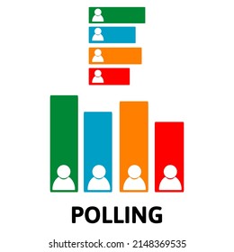 Exit polling icon design. vector illustration. Polling icon set. 