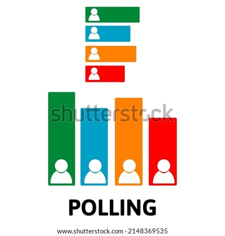 Exit polling icon design. vector illustration. Polling icon set. 