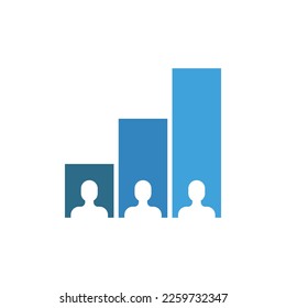 Exit polling icon in flat style. Ballot results vector illustration on isolated background. Political voting sign business concept.
