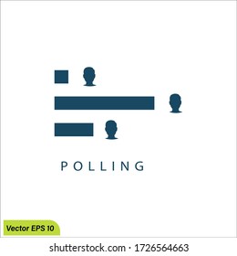 Exit polling icon illustration vector logo template