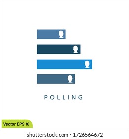 Exit polling icon illustration vector logo template