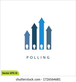 Exit polling icon illustration vector logo template
