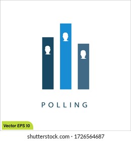 Exit polling icon illustration vector logo template