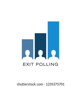 Exit Polling Icon Vector Logo Template