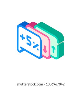 exit polls growing and falling isometric icon vector. exit polls growing and falling sign. isolated symbol illustration