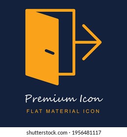 Salir material premium ui ux icono vector aislado en colores azul marino y naranja