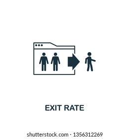 Exit Rate icon. Creative element design from content icons collection. Pixel perfect Exit Rate icon for web design, apps, software, print usage