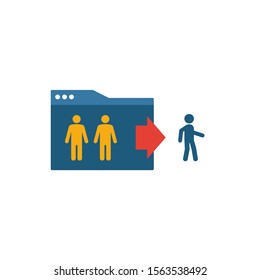 Exit Rate icon. Simple flat element from content collection. Creative exit rate icon for templates, software and apps.