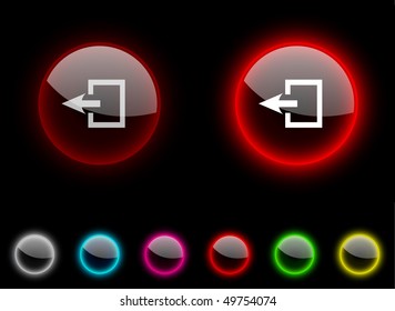 Salir de iconos realistas. Botones vacíos incluidos.