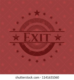 Exit realistic red emblem