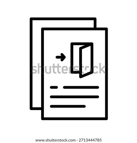 Exit Reasons Outline Icon Vector Illustration