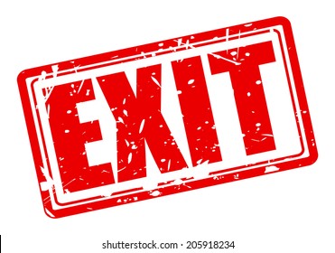 EXIT red stamp text on white