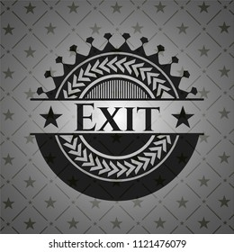 Exit retro style black emblem