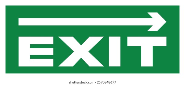 Exit Right Arrow Safety Sign.eps