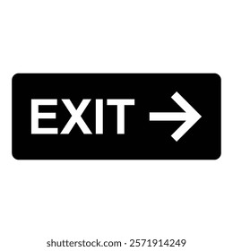 exit with right arrow sign icon vector