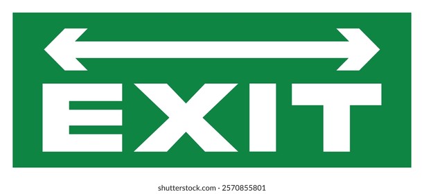 Exit Right and  Left Side Arrow Safety Sign