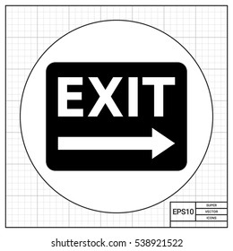 Exit to the right sign