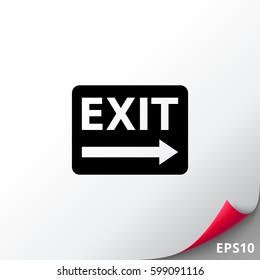 Exit to the right sign