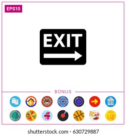 Exit to the right sign