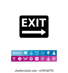 Exit to the right sign