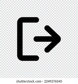 Exit right, upload icon in transparent background, basic app and web UI bold line icon, EPS10