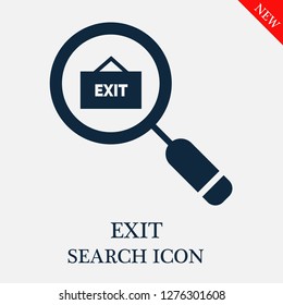 Exit search icon. Editable Exit search icon for web or mobile.