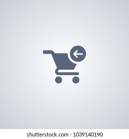 Exit the shopping cart icon, vector best flat icon on white background , EPS 10
