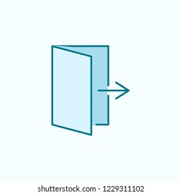 exit sign 2 colored line icon. Simple colored element illustration. exit sign outline symbol design from web icons set