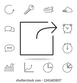 the exit sign of an arrow from a square icon. Detailed set of simple icons. Premium graphic design. One of the collection icons for websites, web design, mobile app